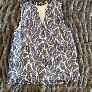 Papermoon Navy Leaf Pattern Tank Top